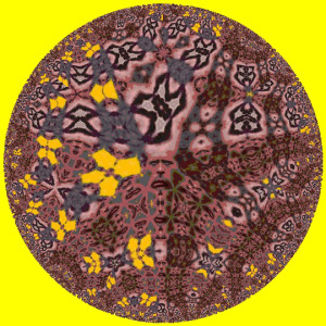 Hyperbolic Tiling of the Prisoner for The Daily Create