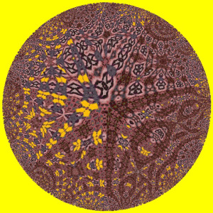 Hyperbolic Tiling of the Prisoner for The Daily Create