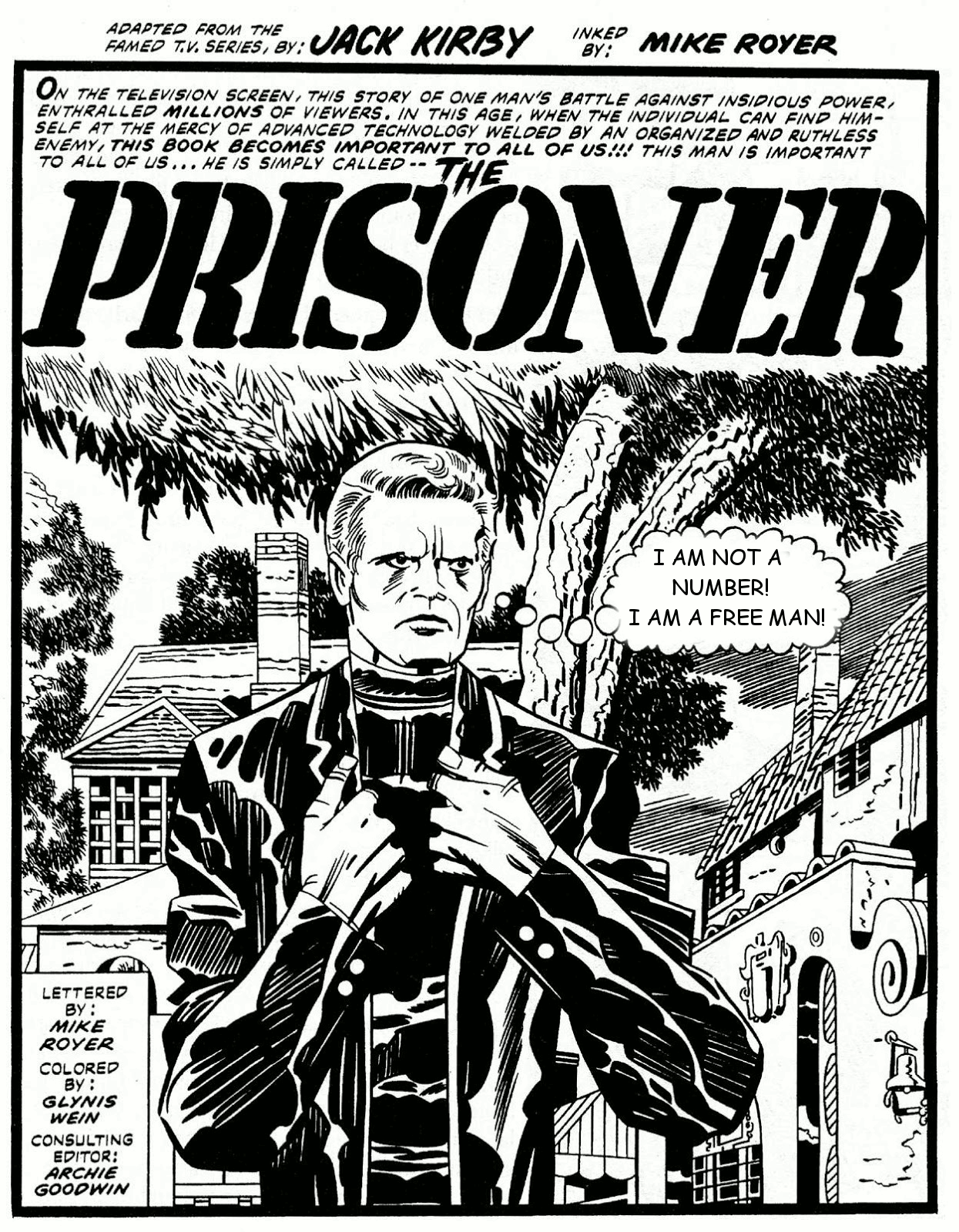 Animated The Prisoner Comic Book Cover