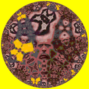 Hyperbolic Tiling of the Prisoner for The Daily Create